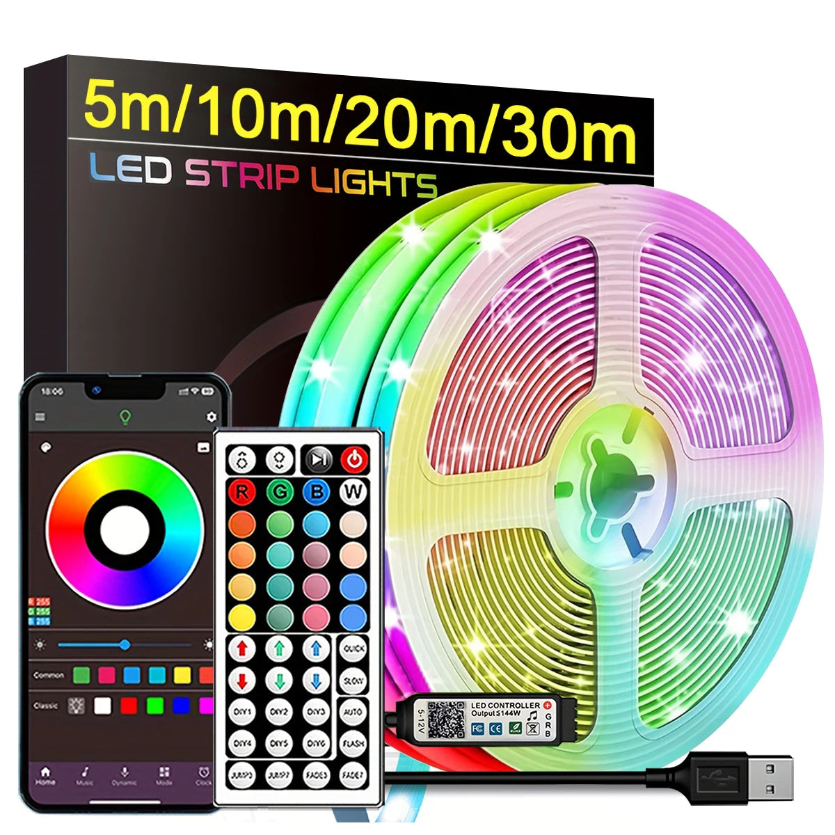 LED Strip Lights (5m, 10m, 20m, 30m)