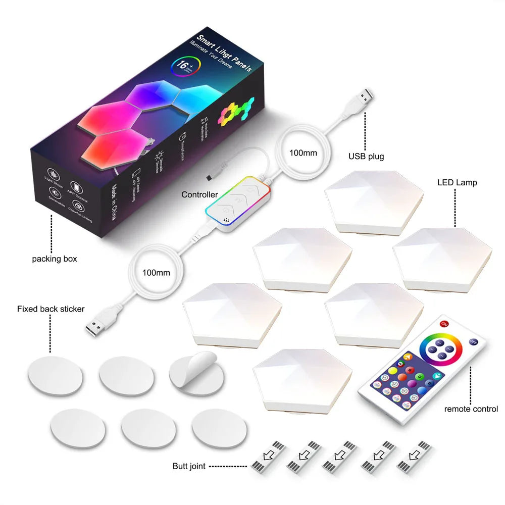 LED Hexagon Wall Panel Lights