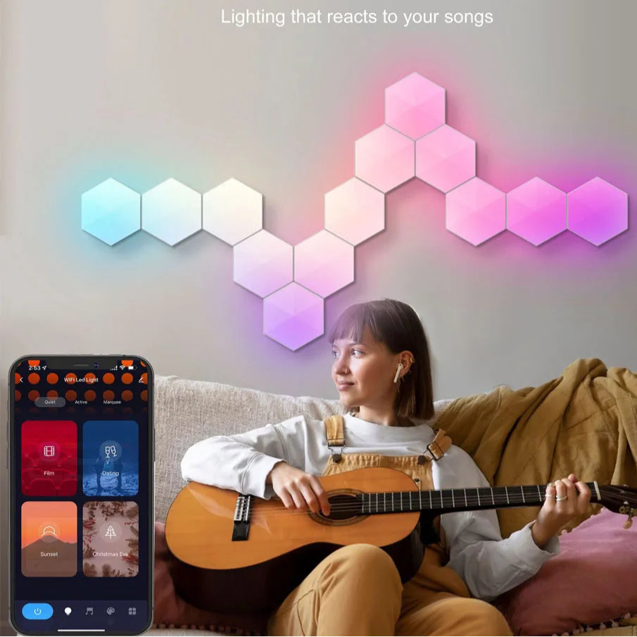 LED Hexagon Wall Panel Lights