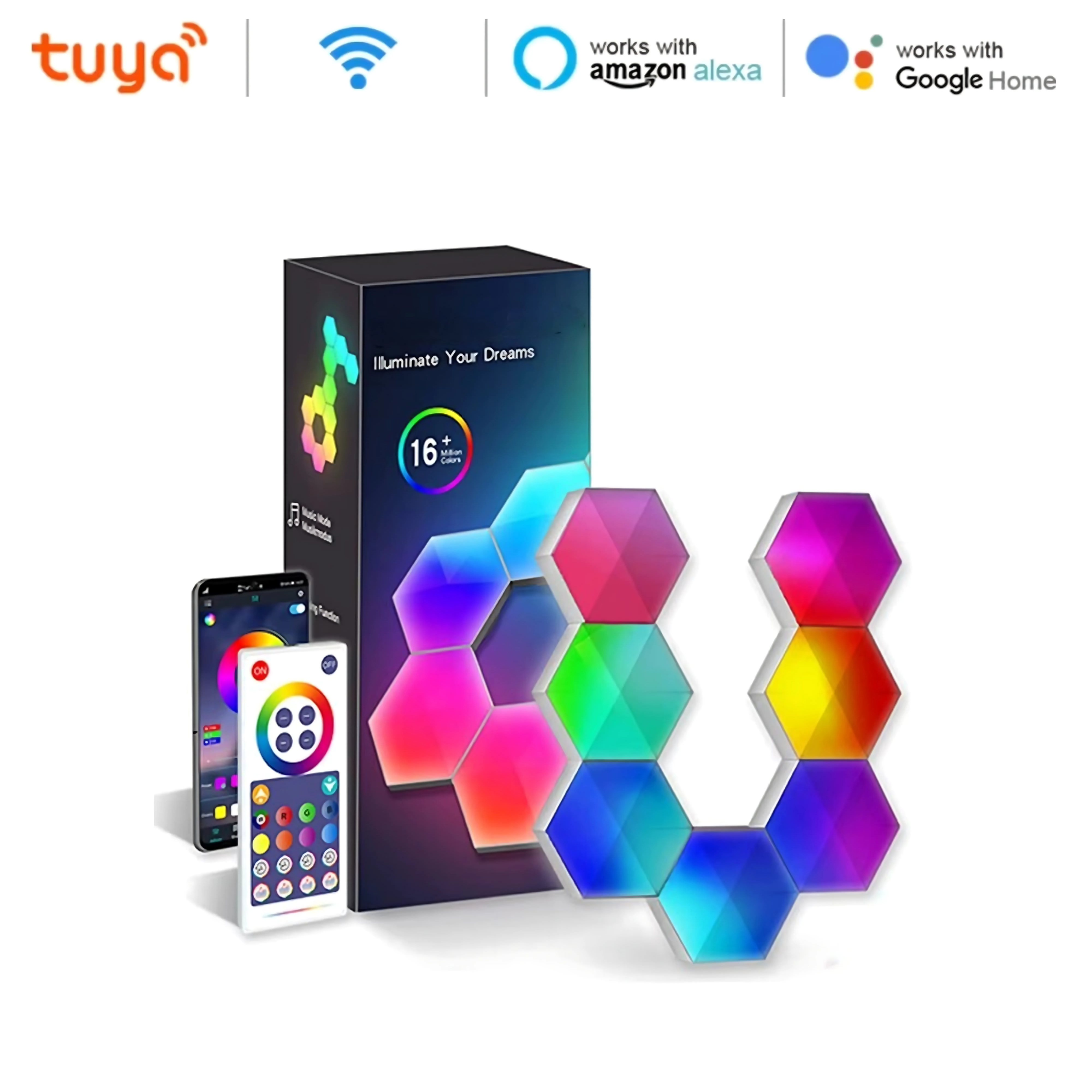 LED Hexagon Wall Panel Lights